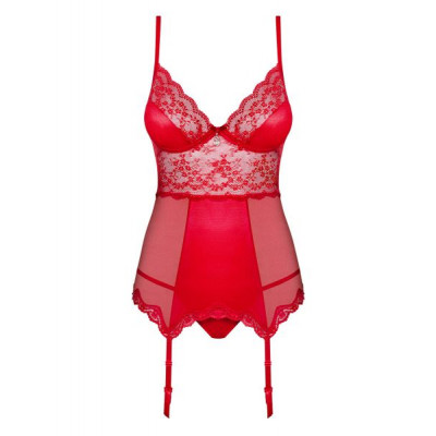 Корсет с подвязками для чулок Obsessive Lovica corset S/M