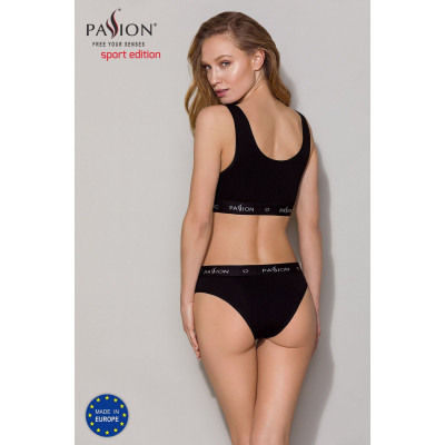 Трусики-сліпи з бавовни та еластаном Passion PS004 PANTIES black, size XL Трусики-сліпи з бавовни та еластаном Passion PS004 PANTIES black, size XL