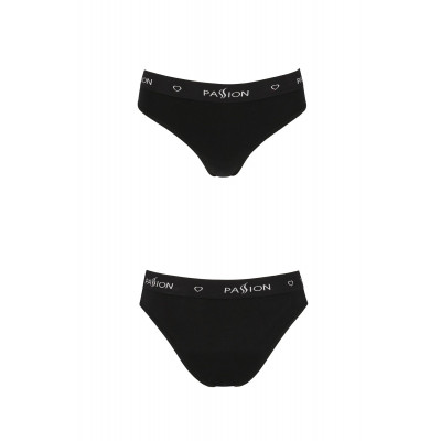 Трусики-сліпи з бавовни та еластаном Passion PS004 PANTIES black, size XL Трусики-сліпи з бавовни та еластаном Passion PS004 PANTIES black, size XL