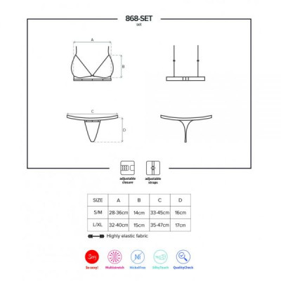 Комплект Obsessive 868-SET-1 set 2-pcs S/M