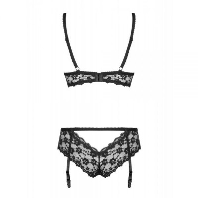 Комплект Obsessive Letica 2 pcs set black L/XL