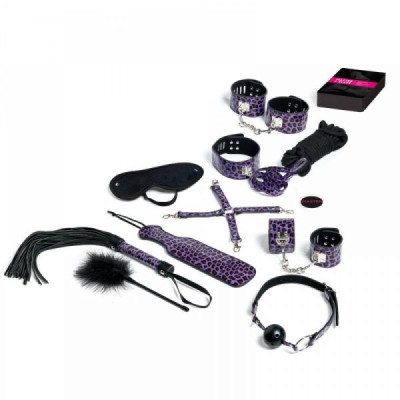 F61278 Набор БДСМ 10 шт Master & Slave BDSM Kit tijgerprint Purpel F61278 Набор БДСМ 10 шт Master & Slave BDSM Kit tijgerprint Purpel