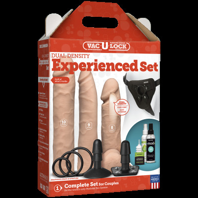 Набір для страпону Doc Johnson Vac-U-Lock Dual Density Experienced Set, діаметр 2х7см, 7,7см Набір для страпону Doc Johnson Vac-U-Lock Dual Density Experienced Set, діаметр 2х7см, 7,7см