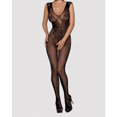 Комбинезон Obsessive c рисунком крыльев Bodystocking N112 Черный SM