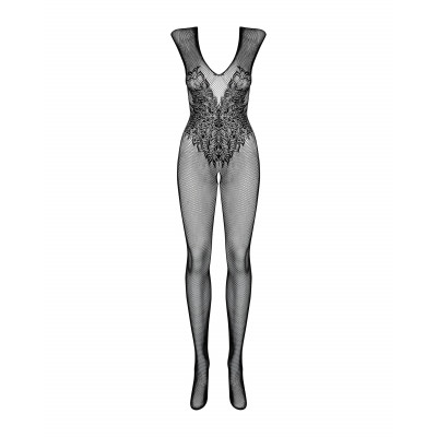 Комбинезон Obsessive c рисунком крыльев Bodystocking N112 Черный SM