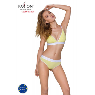Спортивний топ з подвійними бретелями Passion PS007 TOP yellow, size XL Спортивний топ з подвійними бретелями Passion PS007 TOP yellow, size XL
