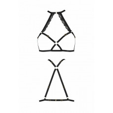 Портупея из стреп с кружевом LORRY BRA black S/M - Passion Exclusive