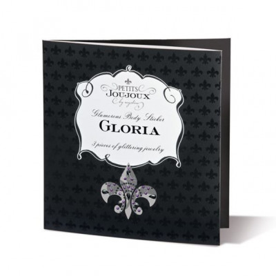 Пестіс з кристалів Petits Joujoux Gloria set of 3 - Silver, прикраса на груди та вульву Пестіс з кристалів Petits Joujoux Gloria set of 3 - Silver, прикраса на груди та вульву