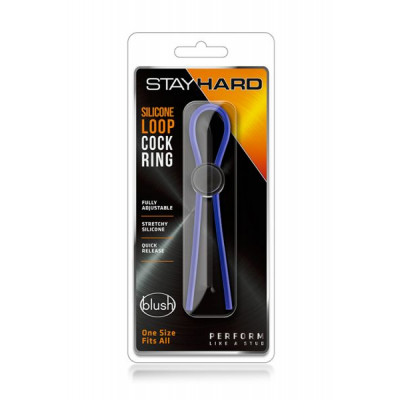 T331086 Регулируемое эрекционное кольцо STAY HARD SILICONE LOOP BLUE
