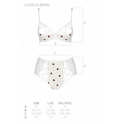 Еротичний комплект з малюнком LOVELIA BIKINI white XXL/XXXL - Passion Еротичний комплект з малюнком LOVELIA BIKINI white XXL/XXXL - Passion