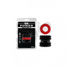 CH77302 Эрекционное кольцо черное/красное GK Power Hard-On Ring Set Chisa