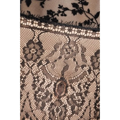 Корсет з пажами FABRA CORSET black S/M - Passion Exclusive, трусики, напівпрозорий Корсет з пажами FABRA CORSET black S/M - Passion Exclusive, трусики, напівпрозорий