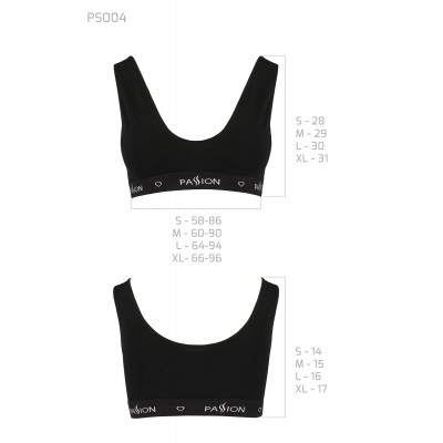 Спортивний топ з широкою гумкою Passion PS004 TOP black, size L Спортивний топ з широкою гумкою Passion PS004 TOP black, size L