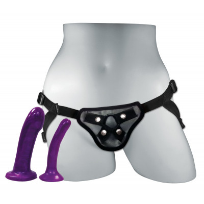 Набор для страпона Sportsheets Anal Explorer Kit, для новичков, 2 насадки, диаметр 2см и 3,5см