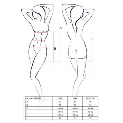 Сорочка сукня AURA CHEMISE black XXL/XXXL - Passion, трусики, халтер, зі спущеними бретелями Сорочка сукня AURA CHEMISE black XXL/XXXL - Passion, трусики, халтер, зі спущеними бретелями
