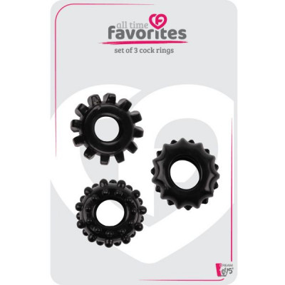 Набор эрекционных колец ALL TIME FAVORITES COCKRINGS