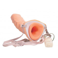 Вибромассажер с поясом Vibrating Hollow Extender Strap-On.