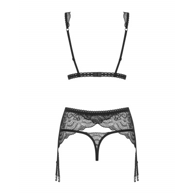 Комплект ажурный з поясом для чулок Obsessive Firella garter belt set S/M Комплект ажурный з поясом для чулок Obsessive Firella garter belt set S/M