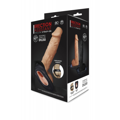 T111888 Страпон мужской полый NMC LUST 9.5INCH HOLLOW STRAP-ON FLESH