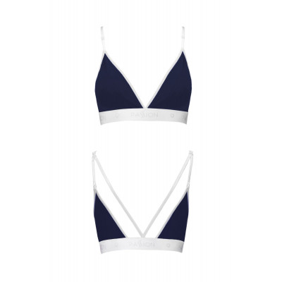 Спортивний топ з подвійними бретелями Passion PS007 TOP navy blue, size S Спортивний топ з подвійними бретелями Passion PS007 TOP navy blue, size S