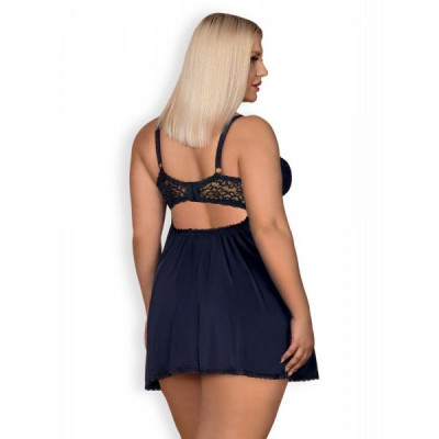Cорочка Obsessive Drimera babydoll & thong blue XXL