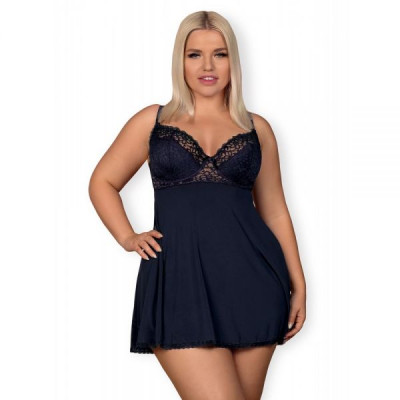 Cорочка Obsessive Drimera babydoll & thong blue XXL