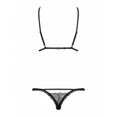 Комплект Obsessive Romanesa (Бюстгальтер и стринги) Black S/M