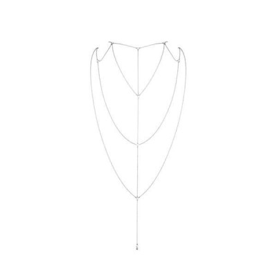 Ланцюжок для спини Bijoux Indiscrets Magnifique Back and Cleavage Chain - Silver, прикраса для тіла