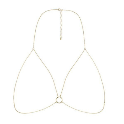 Ланцюжок портупея Bijoux Indiscrets Magnifique Bra Chain - Gold, прикраса на тіло Ланцюжок портупея Bijoux Indiscrets Magnifique Bra Chain - Gold, прикраса на тіло