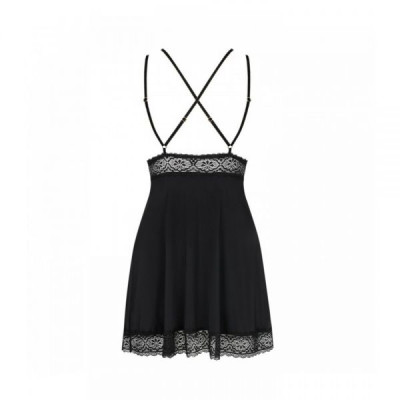 Cорочка Obsessive Lolitte babydoll & thong black XXL