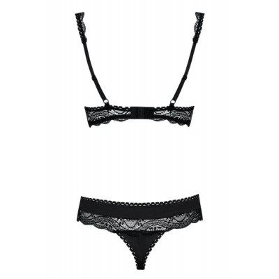 Комплект Obsessive MIAMOR SET черная открыт,грудь L/XL