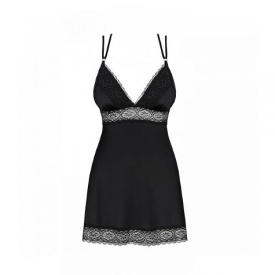 Cорочка Obsessive Lolitte babydoll & thong black XXL