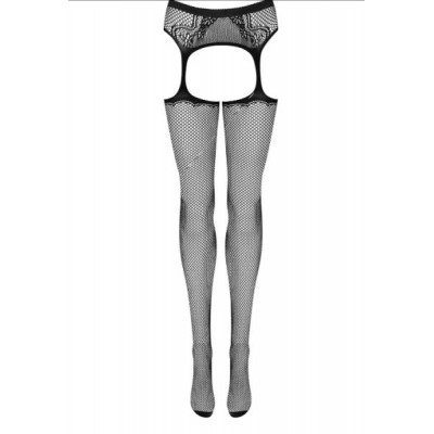410883 Чулки с поясом Obsessive S232 S/M/L Nero