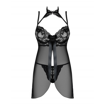 Пеньюар Obsessive Elizenes babydoll & thong S/M