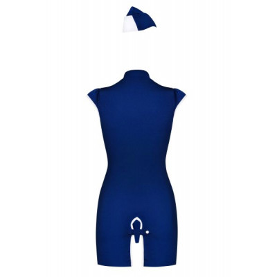 Костюм стюардесса Stewardess 3 pcs costume blue L/XL