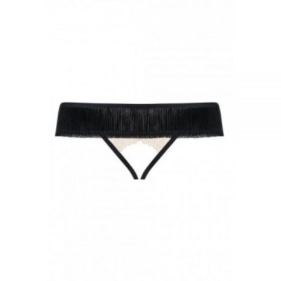 Стринги черные Obsessive 826-THC-4 otwarte S/M