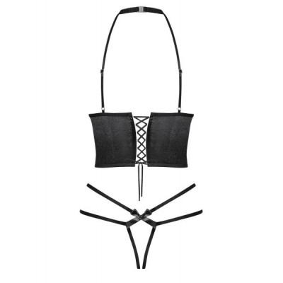 Комплект Obsessive Delishya set 2-pcs black L/XL