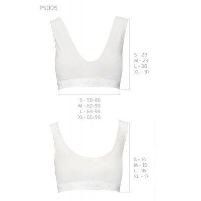 Спортивний топ з еластичної бавовни Passion PS005 TOP white, size XL Спортивний топ з еластичної бавовни Passion PS005 TOP white, size XL