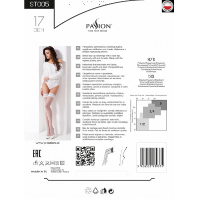 Панчохи ST005 5 bianco - Passion Панчохи ST005 5 bianco - Passion