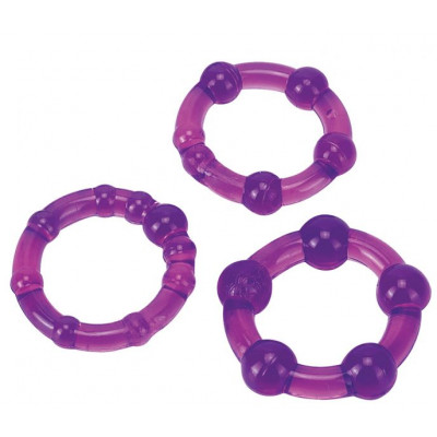 Набор эрекционных колец Ultra Soft & Stretchy Pro Rings, PURPLE
