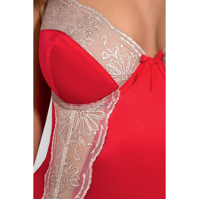 Корсет з пажами LORAINE CORSET red L/XL - Passion Exclusive, трусики Корсет з пажами LORAINE CORSET red L/XL - Passion Exclusive, трусики
