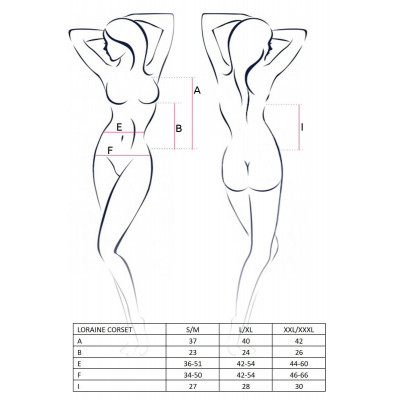 Корсет з пажами LORAINE CORSET red L/XL - Passion Exclusive, трусики Корсет з пажами LORAINE CORSET red L/XL - Passion Exclusive, трусики