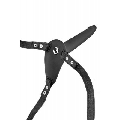 Страпон з вібрацією Fetish Tentation Vibrating Strap-On with Dildo Black Страпон з вібрацією Fetish Tentation Vibrating Strap-On with Dildo Black