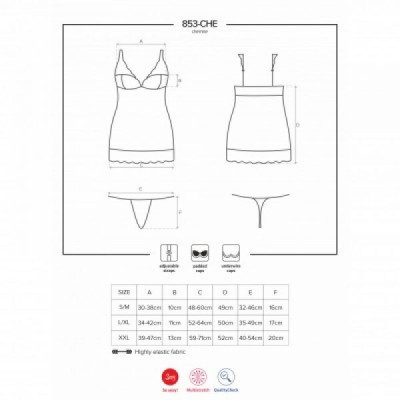 Боди 853-CHE-3 chemise thong red S/M