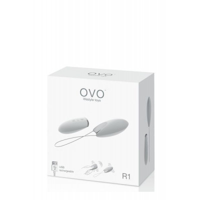 Виброяйцо OVO R1 REMOTE, WHITE/CHROME