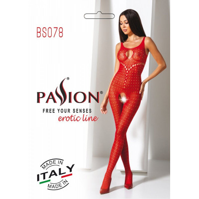 Бодистокинг Passion BS078 red Бодистокинг Passion BS078 red