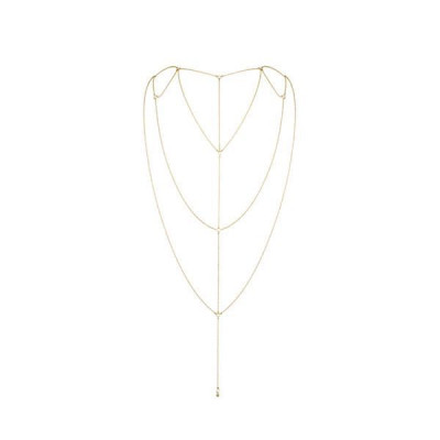 Ланцюжок для спини Bijoux Indiscrets Magnifique Back and Cleavage Chain - Gold, прикраса для тіла