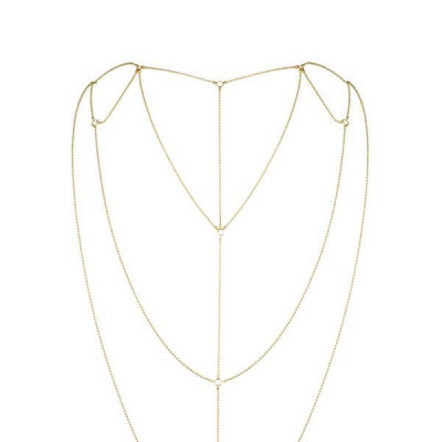 Ланцюжок для спини Bijoux Indiscrets Magnifique Back and Cleavage Chain - Gold, прикраса для тіла Ланцюжок для спини Bijoux Indiscrets Magnifique Back and Cleavage Chain - Gold, прикраса для тіла