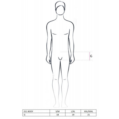 Чоловічий боді з дуже глибоким декольте Passion 011 BODY black XXL/XXXL Чоловічий боді з дуже глибоким декольте Passion 011 BODY black XXL/XXXL
