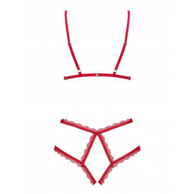 Комплект-боди Obsessive Merrynel set Red S/M